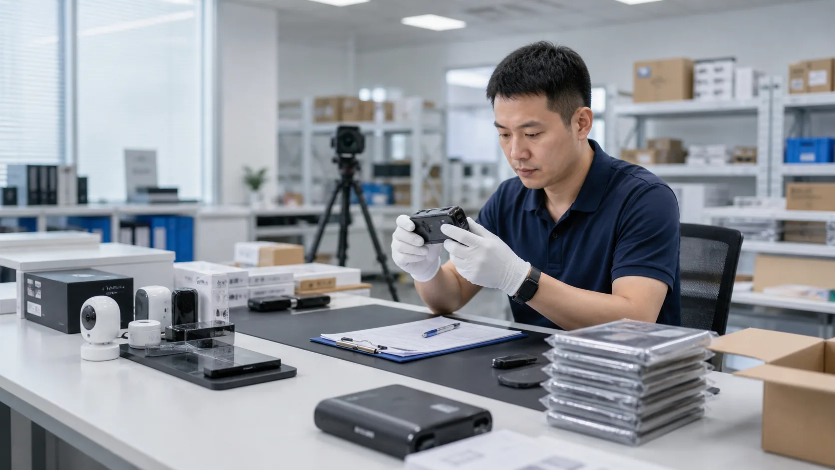 Warehouse packing, quality checklist and shipment preparation